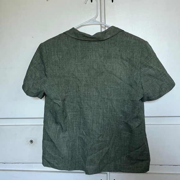 A SET! Green Vintage button up TOP AND BOTTOMS FOR SALE - Picture 2 of 8